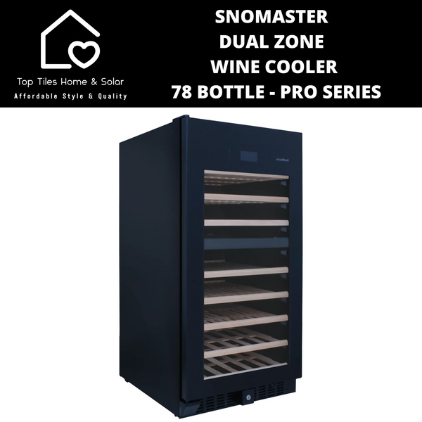 SnoMaster Dual Zone Wine Cooler - 78 Bottle Pro Series