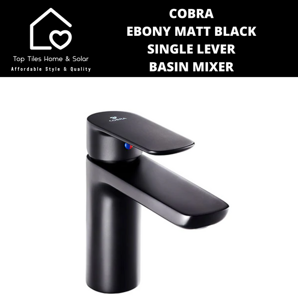 Cobra Ebony Matt Black Single Lever Basin Mixer