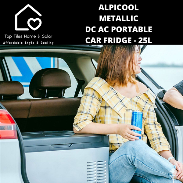 AlpiCool Metallic DC AC Portable Car Fridge - 25L