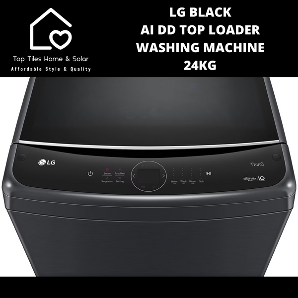 LG Black AI DD Top Loader Washing Machine - 24kg