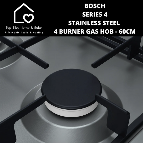 Bosch Series 4 Stainless Steel 4 Burner Gas Hob - 60cm