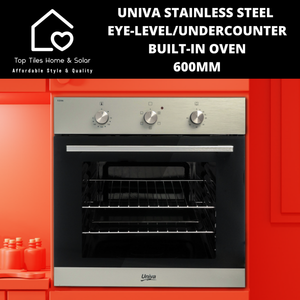 Univa Stainless Steel Eye-level/Undercounter Built-in oven - 600mm