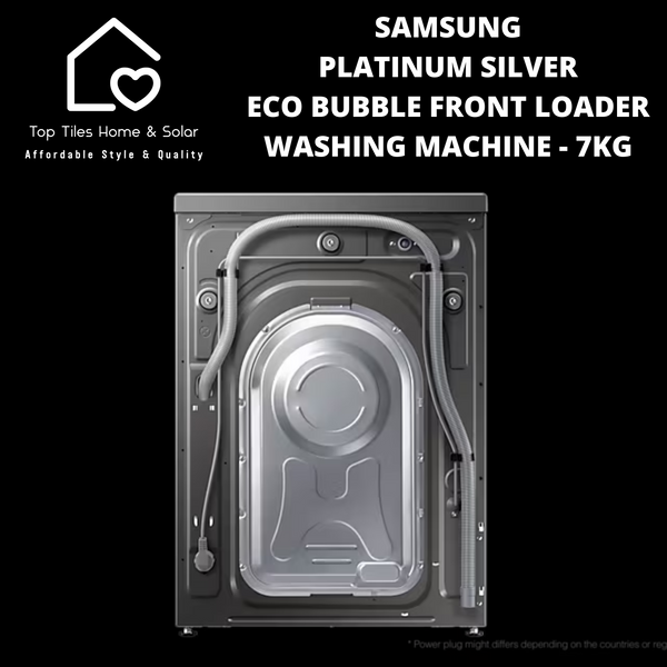 Samsung Platinum Silver Eco Bubble Front Loader Washing Machine - 7kg