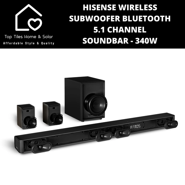 Hisense Wireless Subwoofer Bluetooth 5.1 Channel Soundbar - 340W