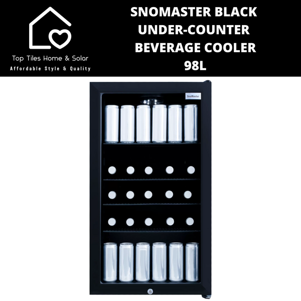 SnoMaster Black Under-Counter Beverage Cooler - 98L