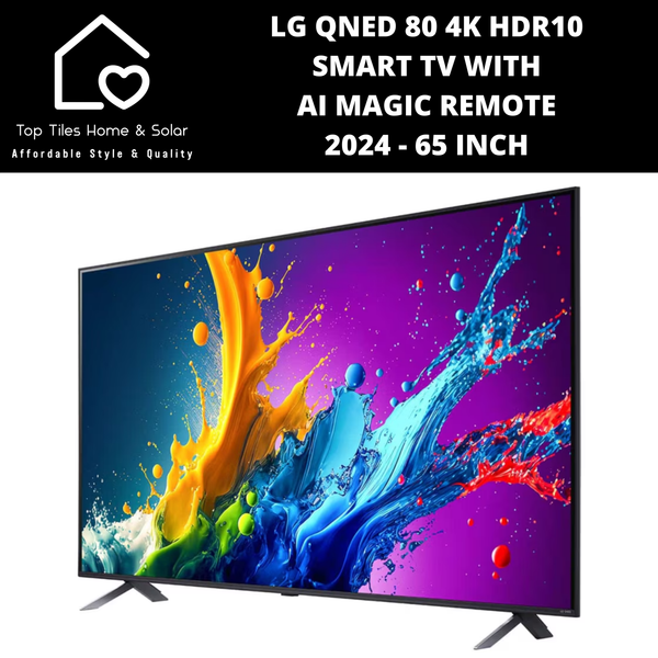 LG QNED 80 4K HDR10 Smart TV with AI Magic Remote 2024 - 65 Inch