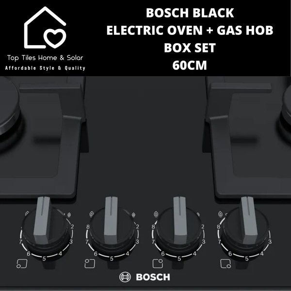 Bosch Black - Electric Oven & Gas Hob Box Set - 60cm