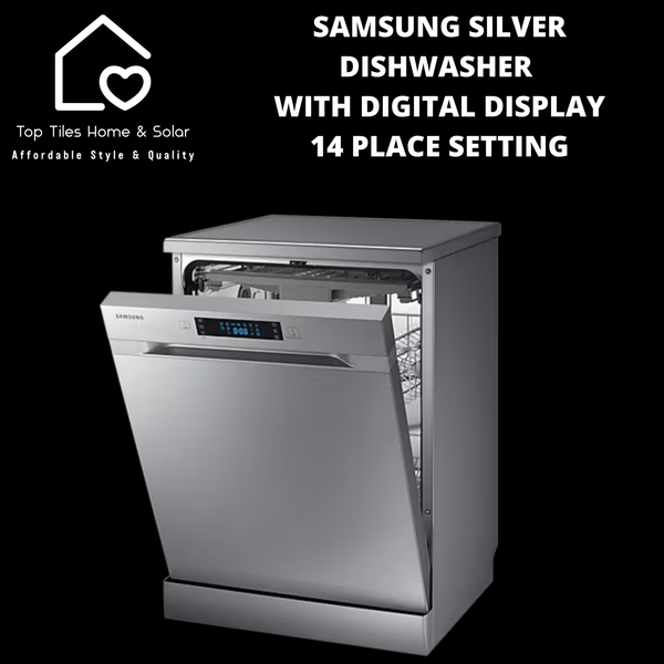 Samsung Silver Dishwasher with Digital Display - 14 Place Setting