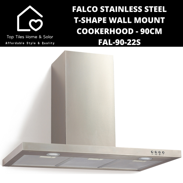 Falco Stainless Steel T-Shape Wall Mount Cookerhood - 90cm FAL-90-22S