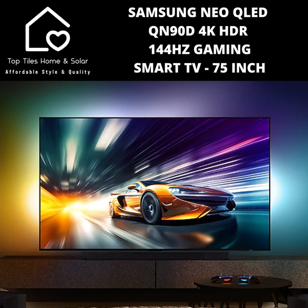 Samsung Neo QLED QN90D 4k HDR 144Hz Gaming Smart TV - 75 Inch