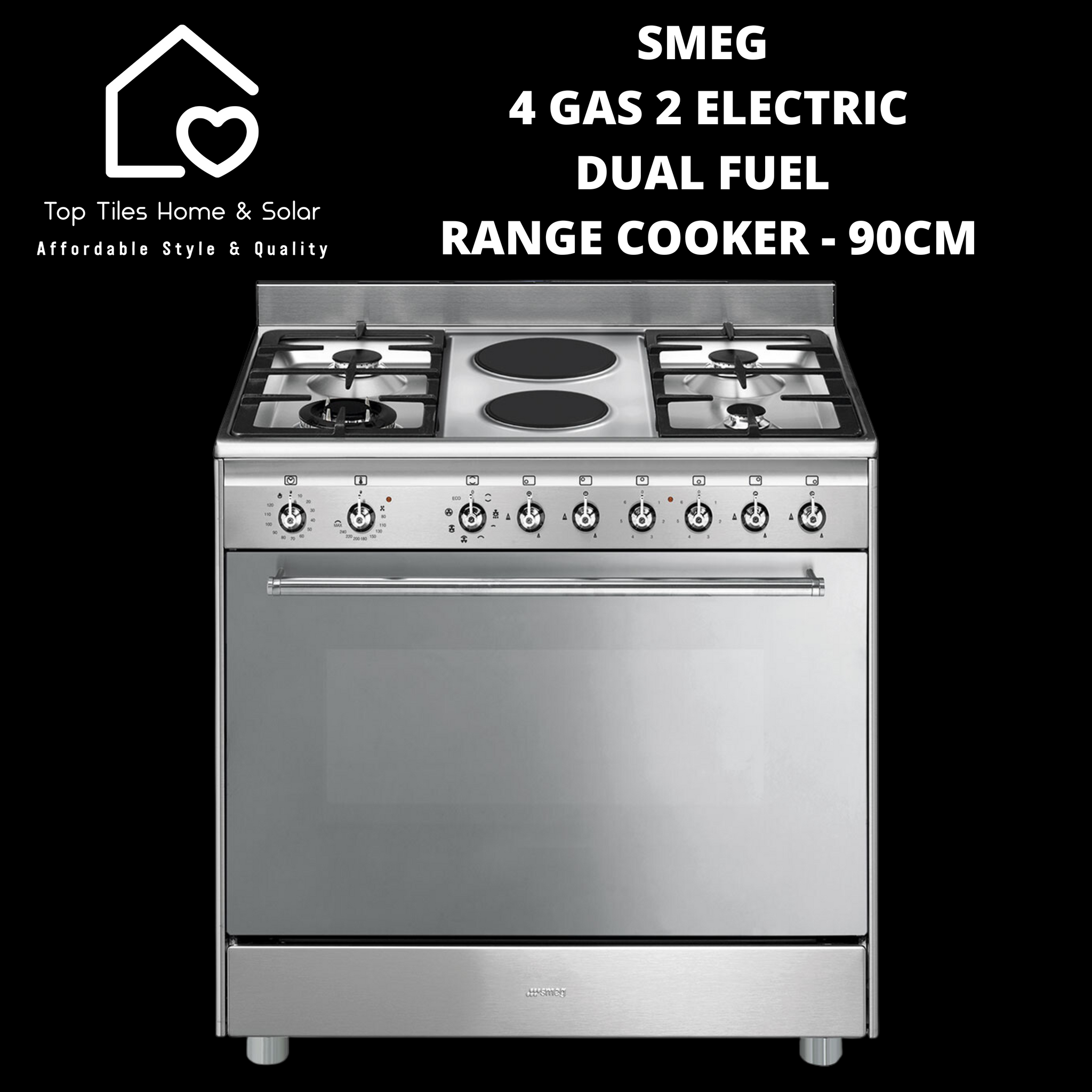 Smeg 600mm gas and deals electric freestanding cooker