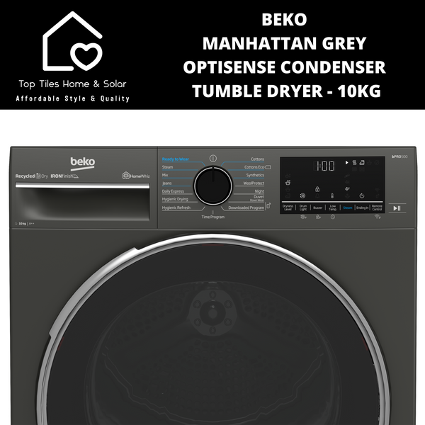 Beko Manhattan Grey OptiSense Condenser Tumble Dryer - 10kg