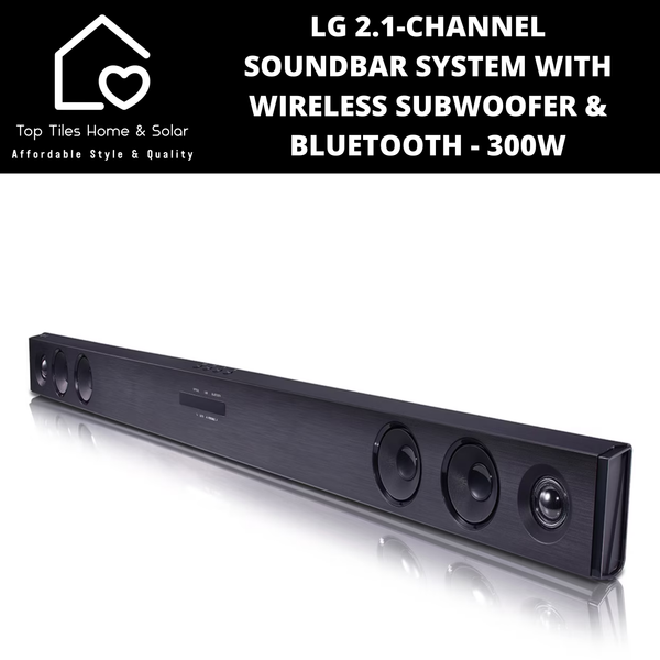 LG 2.1-Ch Soundbar System with Wireless Subwoofer & Bluetooth - 300W