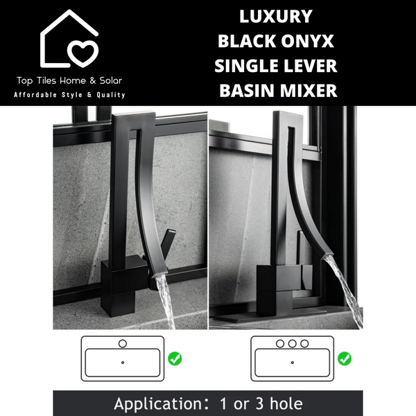 Luxury Black Onyx Single Lever Basin Mixer