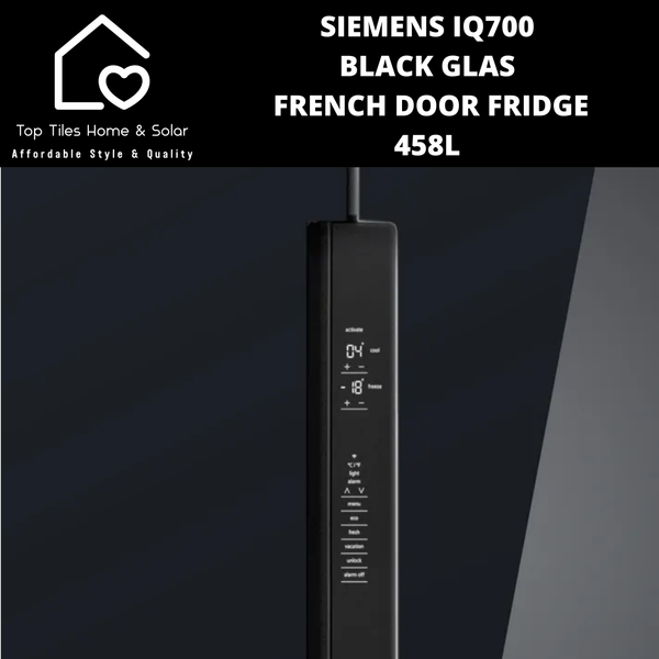 Siemens iQ700 Black Glass French Door Fridge - 458L