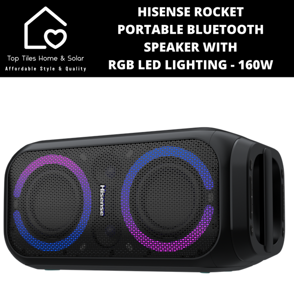 Hisense Rocket Portable Bluetooth Speaker With RGB LED Lighting - 160W