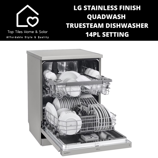 LG Stainless Finish QuadWash TrueSteam Dishwasher - 14Pl Setting