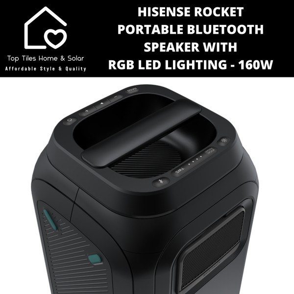 Hisense Rocket Portable Bluetooth Speaker With RGB LED Lighting - 160W