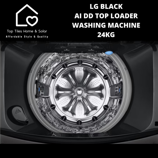 LG Black AI DD Top Loader Washing Machine - 24kg