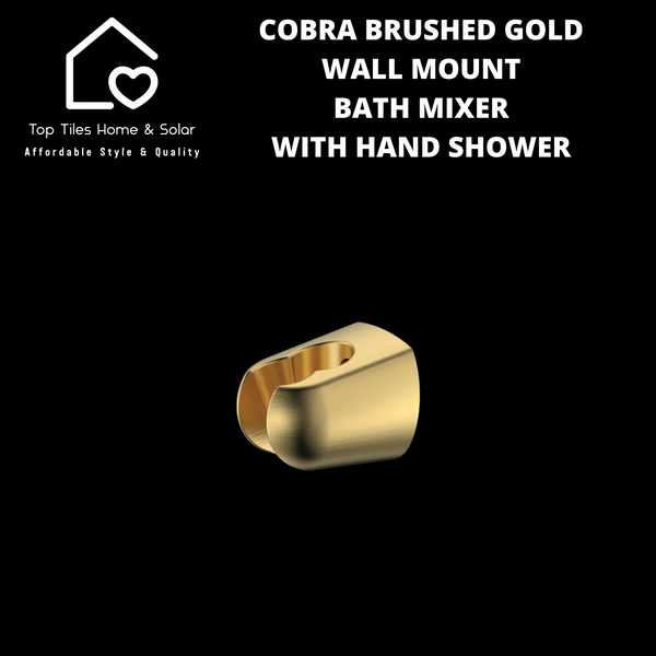 Cobra Brushed Gold Wall Mount Bath Mixer with Hand Shower