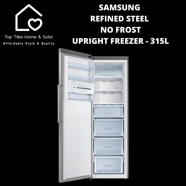 Samsung Refined Steel No Frost Upright Freezer - 315L