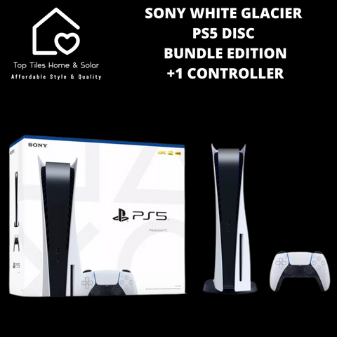 Sony White Glacier PS5 Disc Bundle Edition + 1 Controller