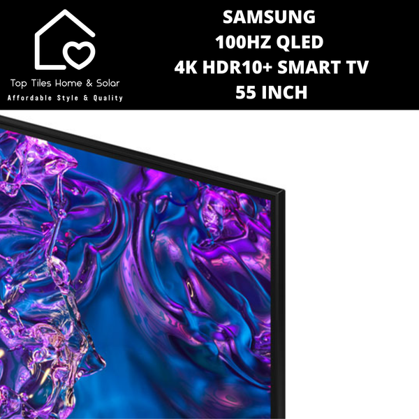 Samsung 100Hz QLED 4K HDR10+ Smart TV - 55 Inch