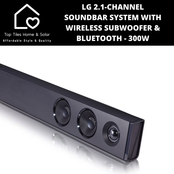 LG 2.1-Ch Soundbar System with Wireless Subwoofer & Bluetooth - 300W