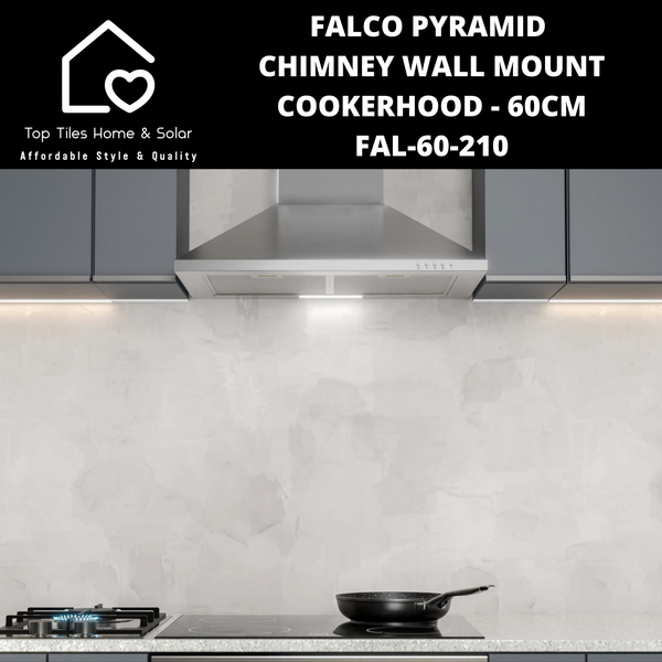 Falco Pyramid Chimney Wall Mount Cookerhood - 60cm FAL-60-210