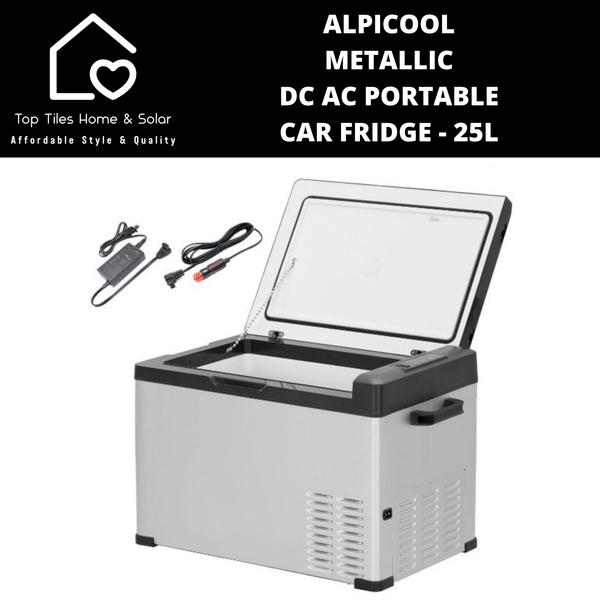 AlpiCool Metallic DC AC Portable Car Fridge - 25L