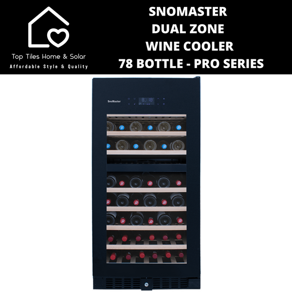 SnoMaster Dual Zone Wine Cooler - 78 Bottle Pro Series