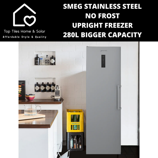 Smeg Stainless Steel No Frost Upright Freezer - 280L Bigger Capacity