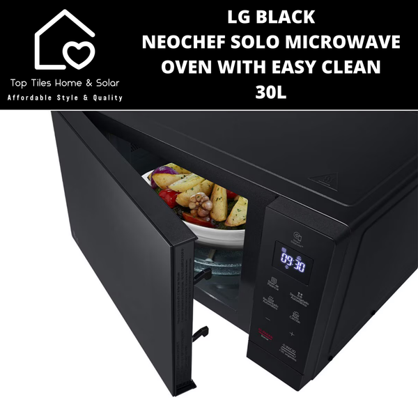 LG Black NeoChef Solo Microwave Oven with Easy Clean - 30L