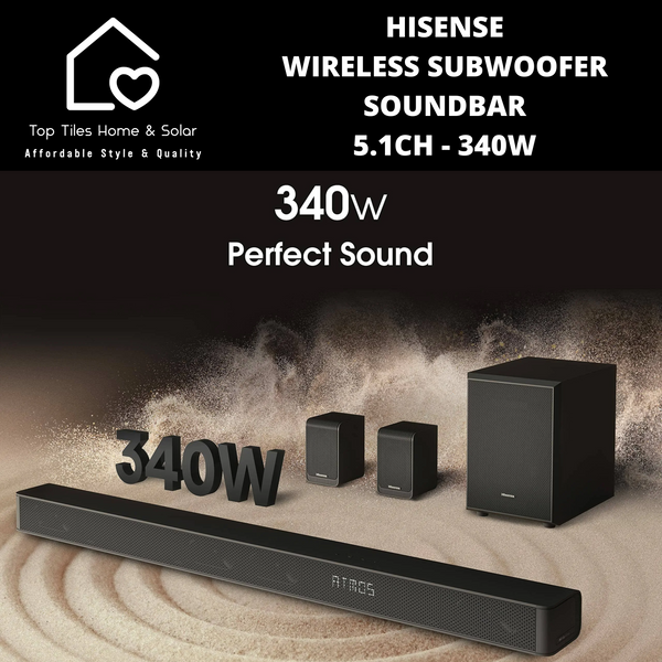 Hisense Wireless Subwoofer Soundbar 5.1Ch - 340W