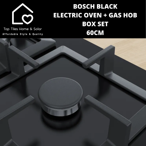 Bosch Black - Electric Oven & Gas Hob Box Set - 60cm