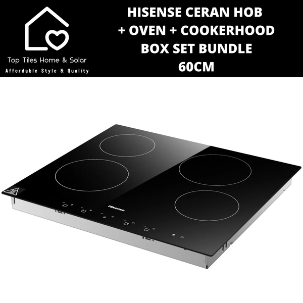 Hisense Ceran Hob + Oven + Cookerhood Box Set Bundle - 60cm