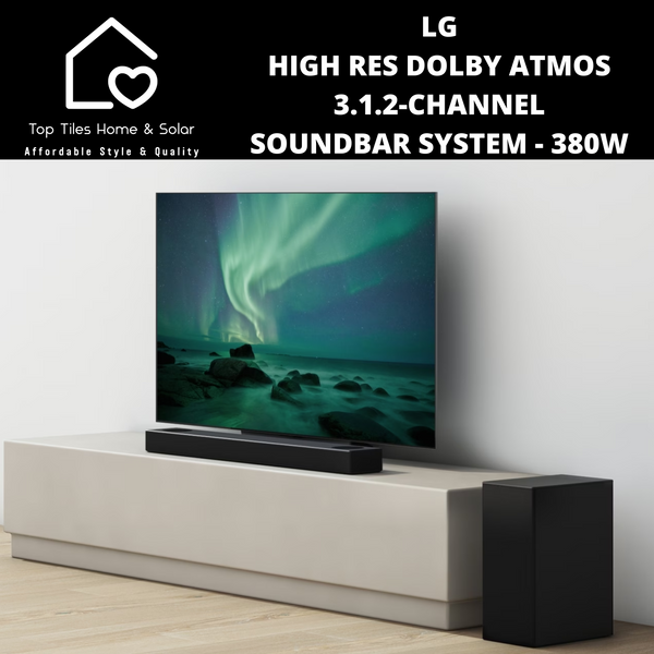 LG High Res Dolby Atmos 3.1.2-Channel Soundbar System - 380W