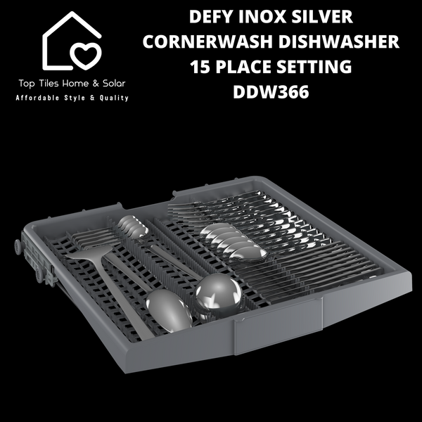 Defy Inox Silver CornerWash Dishwasher - 15 Place Setting DDW366