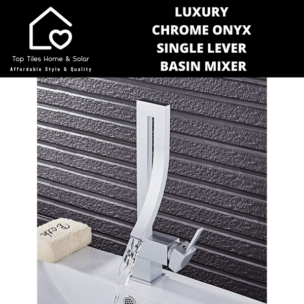 Luxury Chrome Onyx Single Lever Basin Mixer