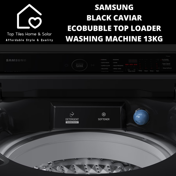 Samsung Black Caviar EcoBubble Top Loader Washing Machine - 13kg