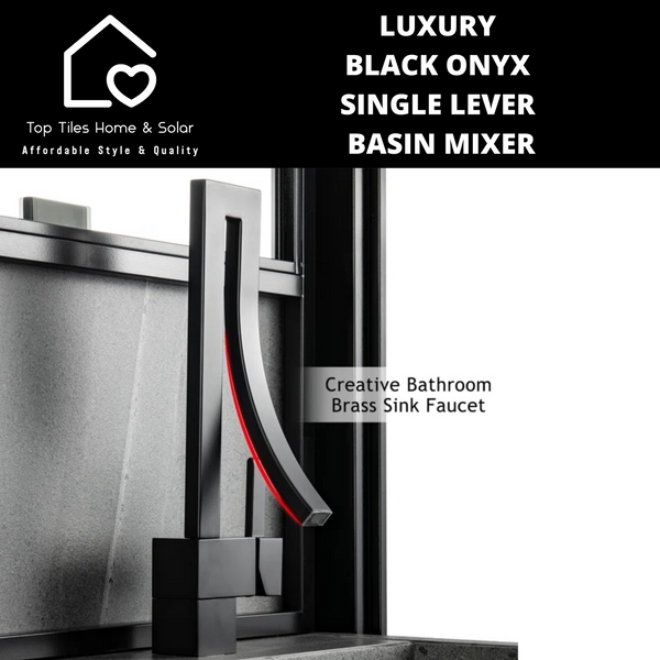 Luxury Black Onyx Single Lever Basin Mixer