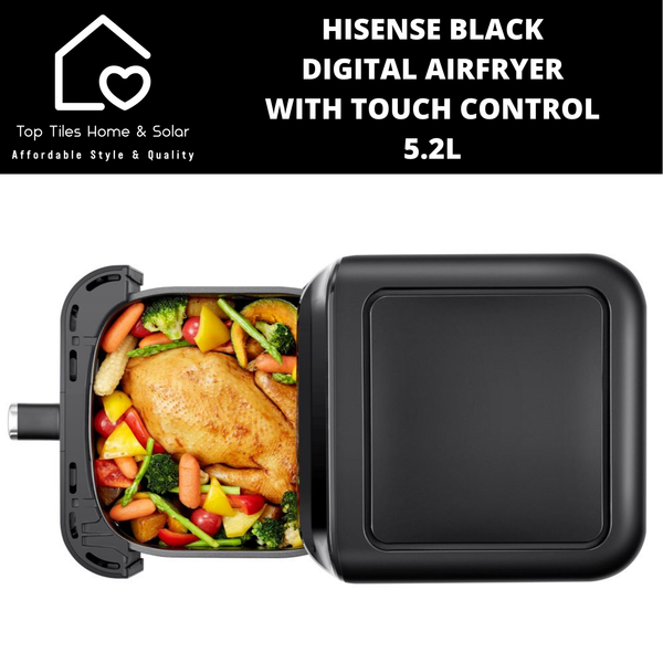 Hisense Black Digital Airfryer with Touch Control - 5.2L