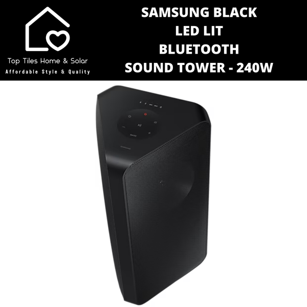 Samsung Black LED Lit Bluetooth Sound Tower - 240W