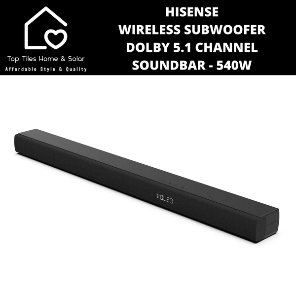 Hisense Wireless Subwoofer Dolby 5.1 Channel Soundbar - 540W