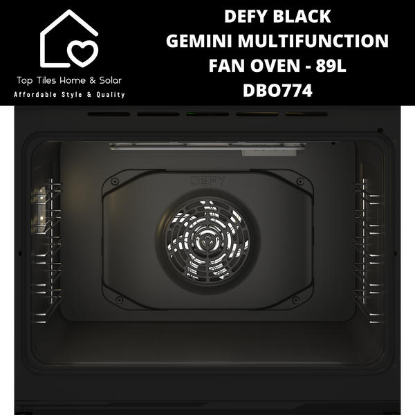 Defy Black Gemini Multifunction Fan Oven - 89L DBO774