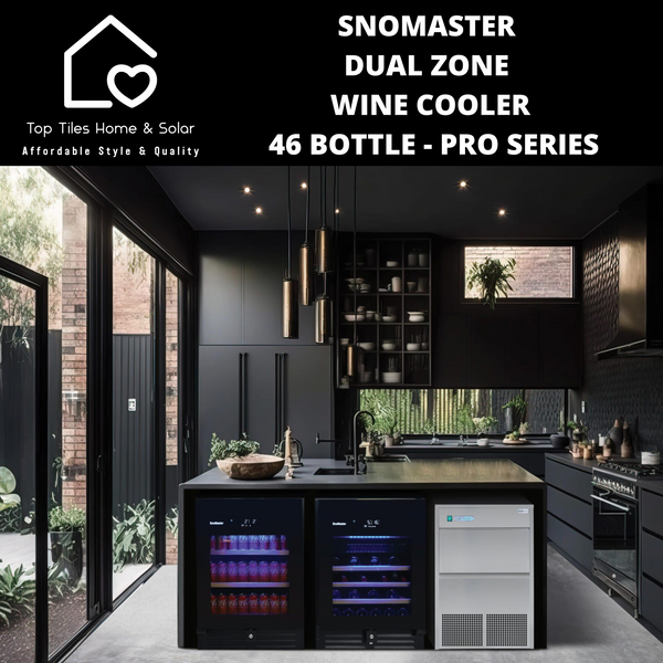 SnoMaster Dual Zone Wine Cooler - 46 Bottle Pro Series