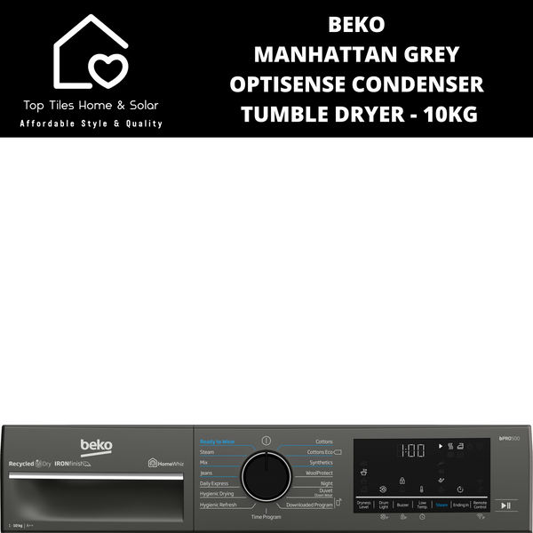 Beko Manhattan Grey OptiSense Condenser Tumble Dryer - 10kg