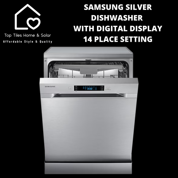 Samsung Silver Dishwasher with Digital Display - 14 Place Setting