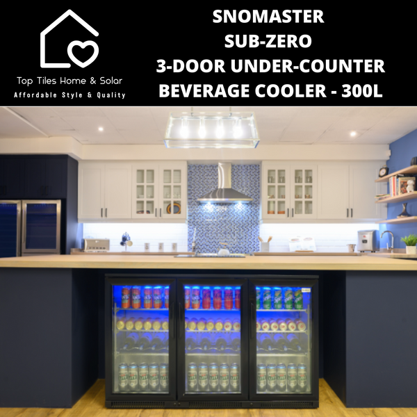 SnoMaster Sub-Zero 3-Door Under-Counter Beverage Cooler - 300L