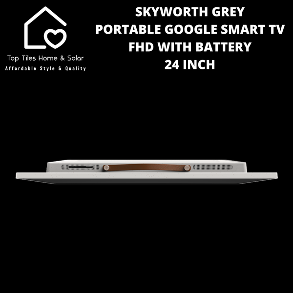 Skyworth Grey Portable Google FHD Smart TV with Battery - 24 Inch